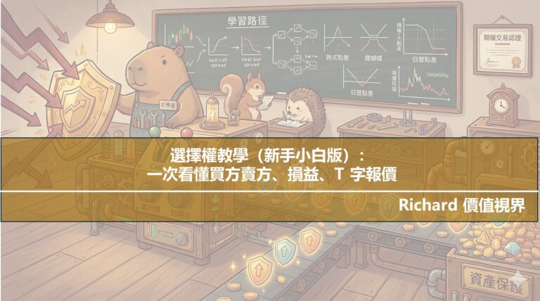 選擇權教學(新手小白版):一次看懂買方賣方、損益、結算、T 字報價