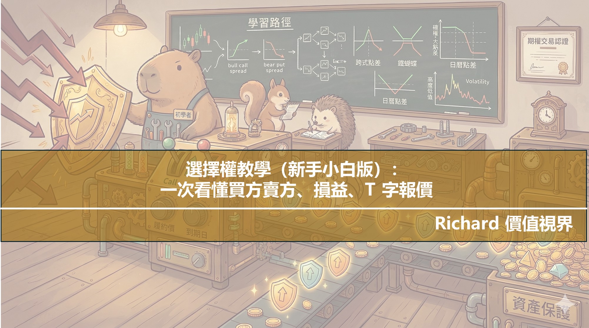選擇權教學(新手小白版):一次看懂買方賣方、損益、結算、T 字報價