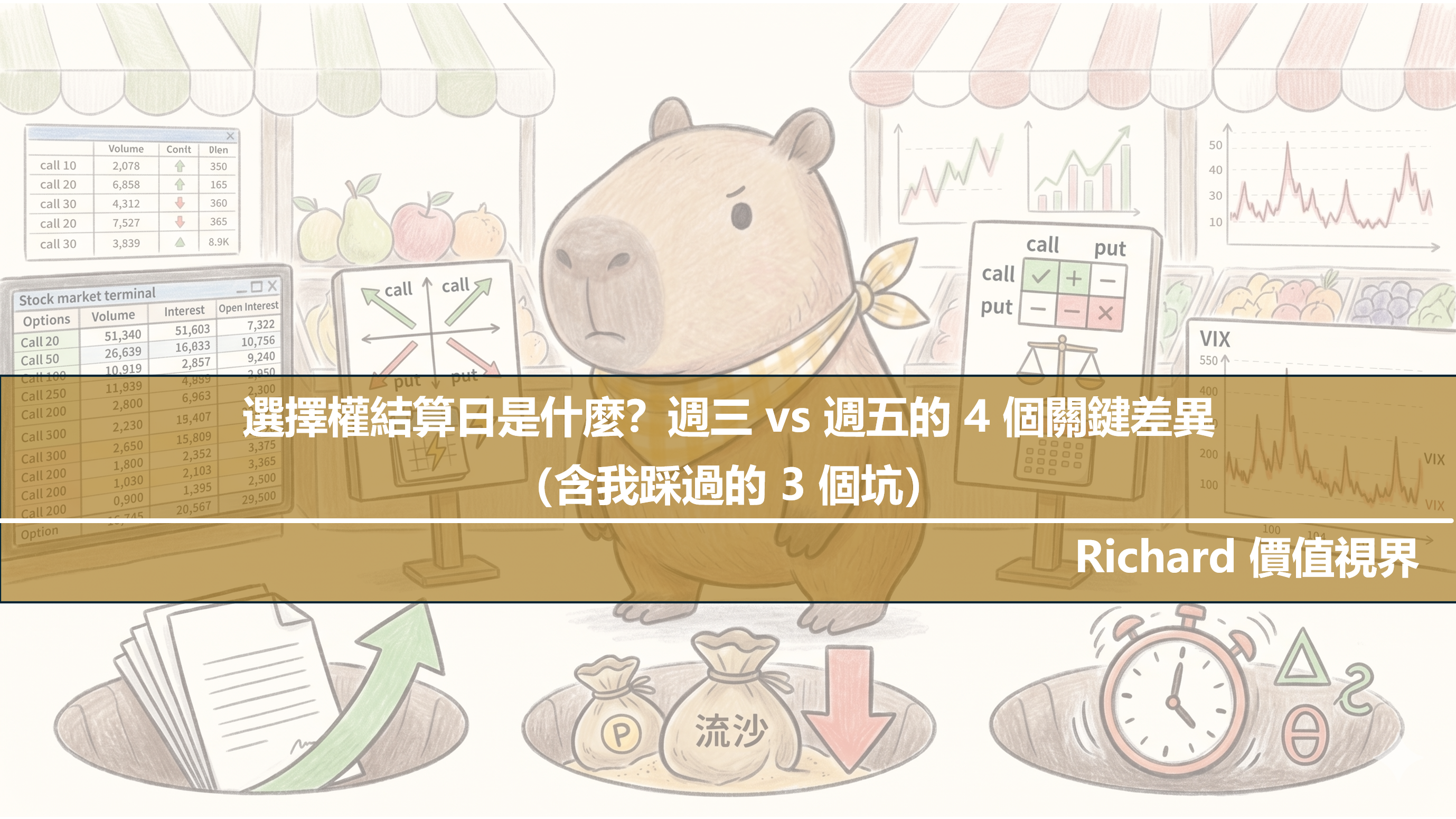 選擇權結算日是什麼？週三 vs 週五的 4 個關鍵差異（含我踩過的 3 個坑）